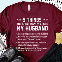 Load image into Gallery viewer, 5 Things You Should Know About My Husband