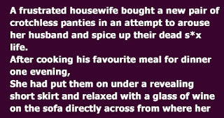 A Frustrated Housewife Bought A New Pair Of Panties.