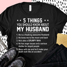 Load image into Gallery viewer, 5 Things You Should Know About My Husband

